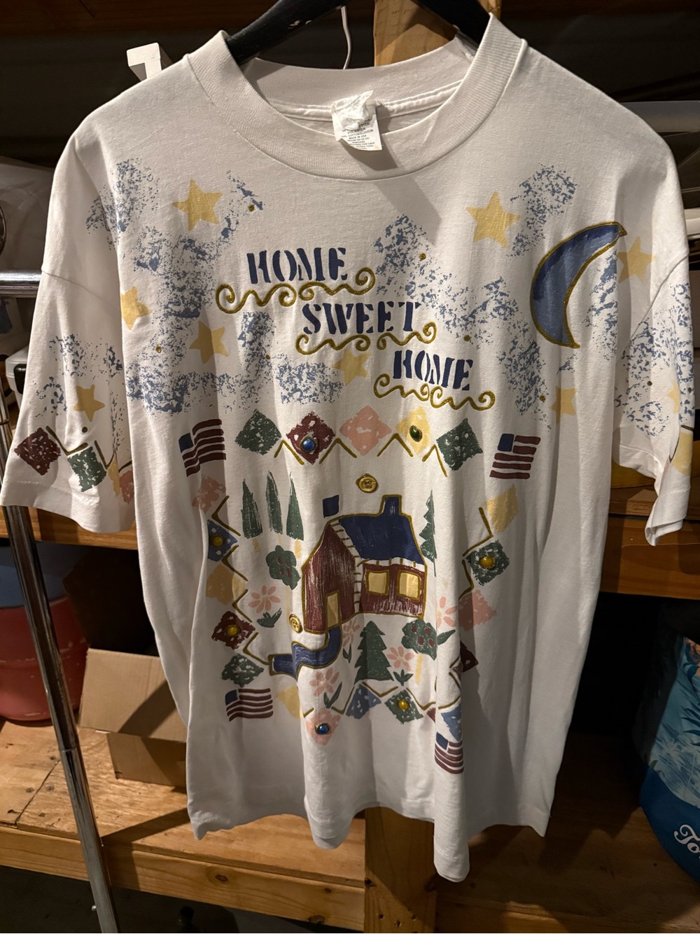 Home Sweet Home White Graphic Tee - Cozy Cottage Design